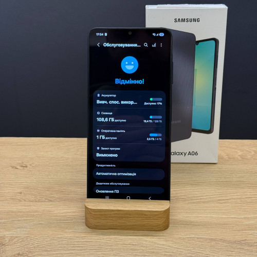 Вживаний смартфон Samsung Galaxy A06 4/128Gb Black (Ідеальний+ стан)