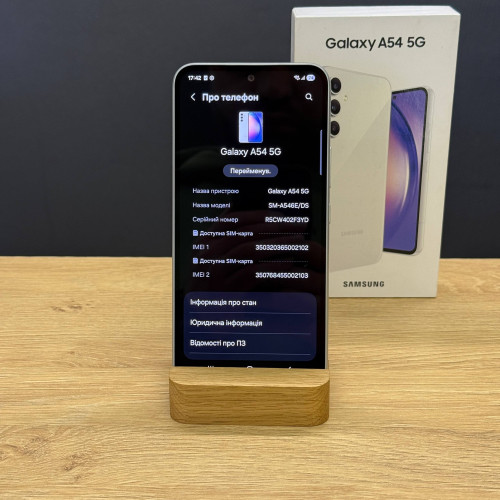 Вживаний смартфон Samsung Galaxy A54 5G 6/128Gb White (Хороший+ стан)