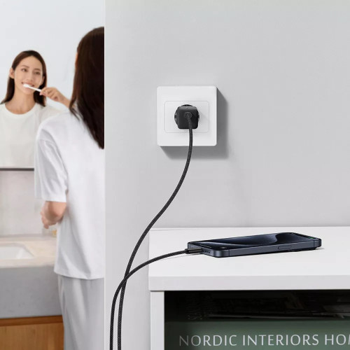 МЗП Baseus GaN5 Mini Fast Charger Type-C 30W (Кабель Type-C to Type-C) Black