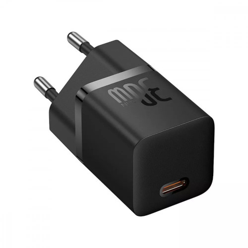 МЗП Baseus GaN5 Mini Fast Charger Type-C 30W (Кабель Type-C to Type-C) Black