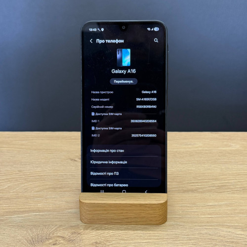 Вживаний смартфон Samsung Galaxy A16 4/128 Black (Задовільний стан)