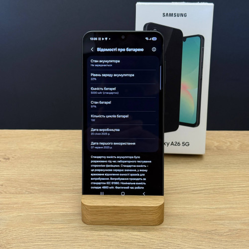 Вживаний смартфон Samsung Galaxy A26 5G 8/256Gb Black (Ідеальний+ стан)