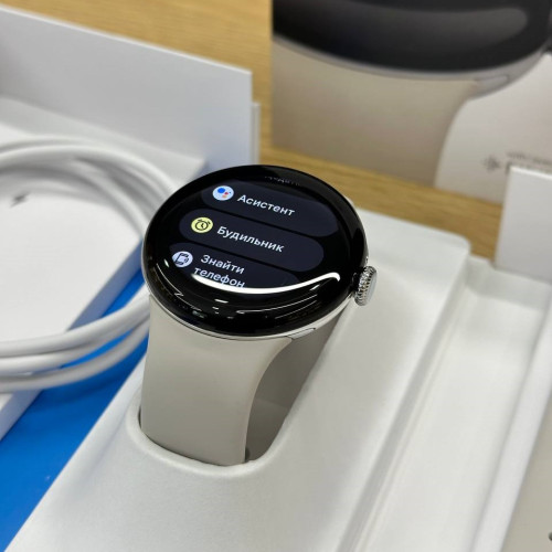 Вживаний смарт-годинник Google Pixel Watch 2 LTE Polished Silver Aluminum Case / Porcelain Active Band US (Ідеальний+ стан)