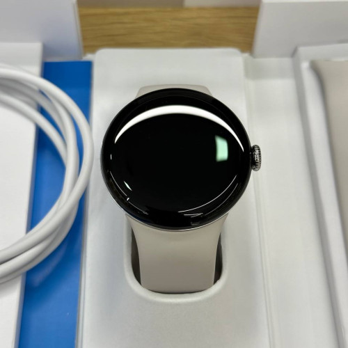 Вживаний смарт-годинник Google Pixel Watch 2 LTE Polished Silver Aluminum Case / Porcelain Active Band US (Ідеальний+ стан)