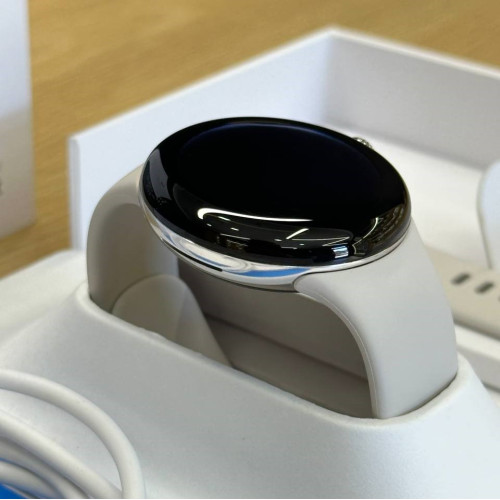 Вживаний смарт-годинник Google Pixel Watch 2 LTE Polished Silver Aluminum Case / Porcelain Active Band US (Ідеальний+ стан)