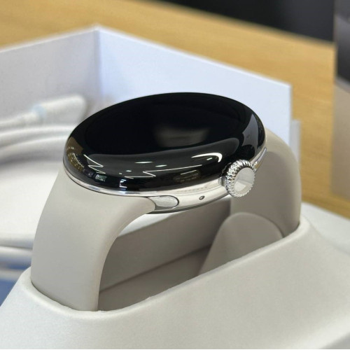 Вживаний смарт-годинник Google Pixel Watch 2 LTE Polished Silver Aluminum Case / Porcelain Active Band US (Ідеальний+ стан)