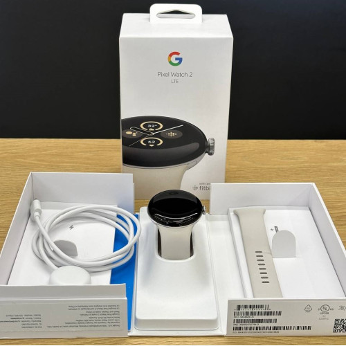 Вживаний смарт-годинник Google Pixel Watch 2 LTE Polished Silver Aluminum Case / Porcelain Active Band US (Ідеальний+ стан)