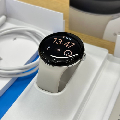 Вживаний смарт-годинник Google Pixel Watch 2 LTE Polished Silver Aluminum Case / Porcelain Active Band US (Ідеальний+ стан)