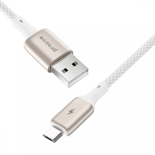 Кабель Proove Dense Metal Micro USB 2.4A (1m) White