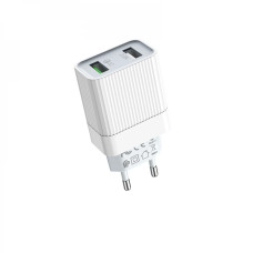 МЗП Borofone Speedway 18W QC3 2xUSB With Cable USB to microUSB White