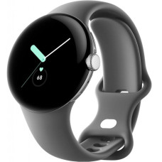 Вживаний смарт-годинник Google Pixel Watch LTE Polished Silver Case / Charcoal Active Band US (Хороший стан)