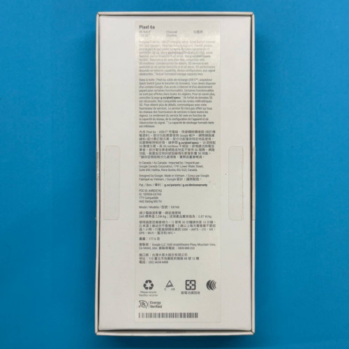 Коробка від смартфону Google Pixel 6a Charcoal