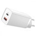 МЗП Baseus GaN2 Lite Quick Charger 65W (1 Type-C + 1 USB) White