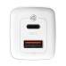 МЗП Baseus GaN2 Lite Quick Charger 65W (1 Type-C + 1 USB) White