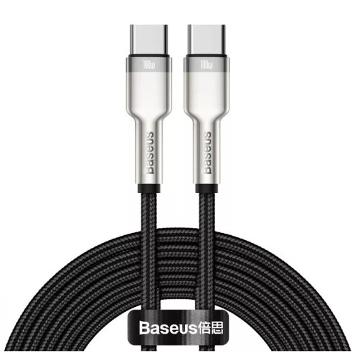 Кабель Baseus Cafule Metal Type-C to Type-C 100W (2m) Black