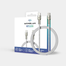Кабель Monblan USB-C to USB-C 60W Nylon Series Starlight