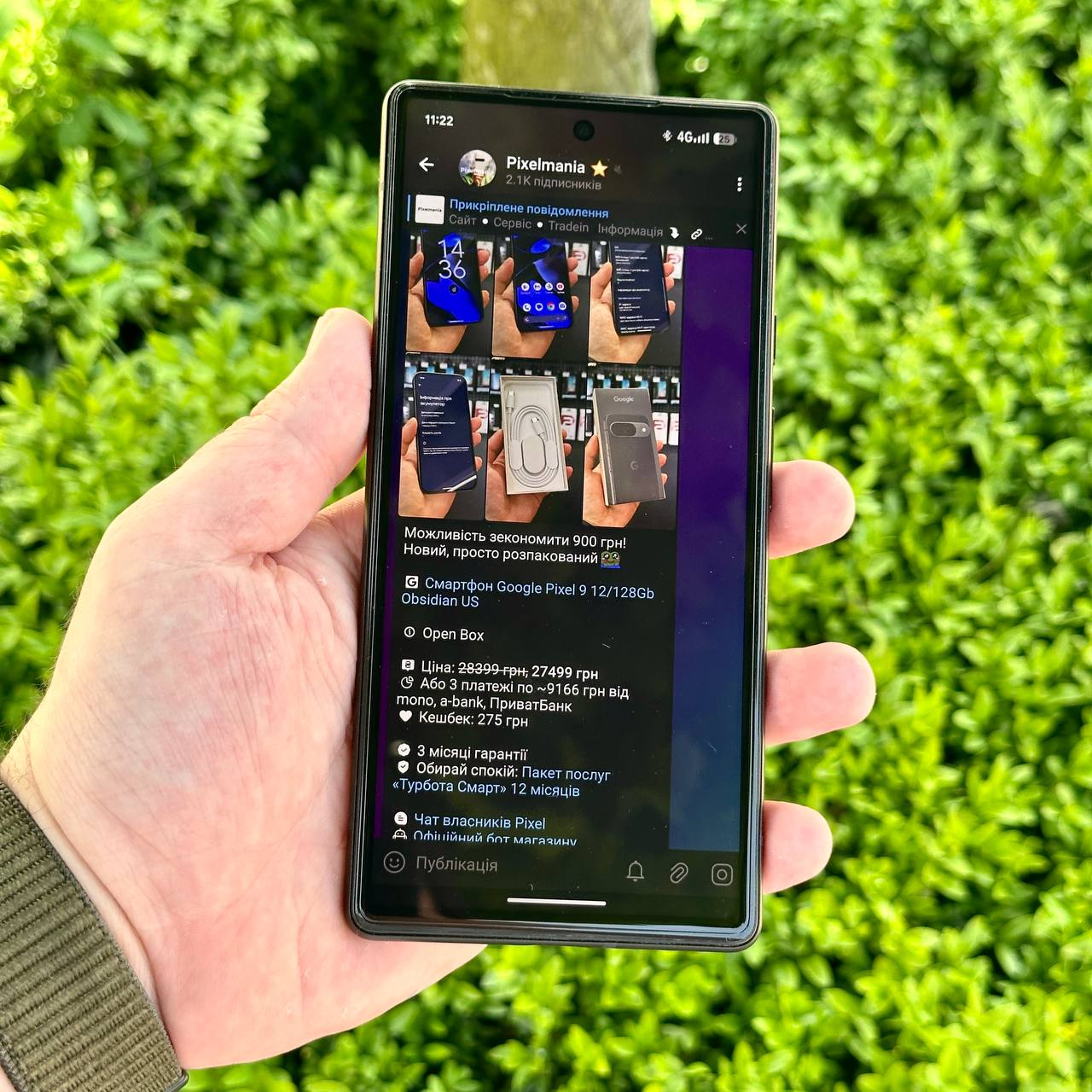 Pixelmania Telegram Channel Photo Pixel 6 in hand