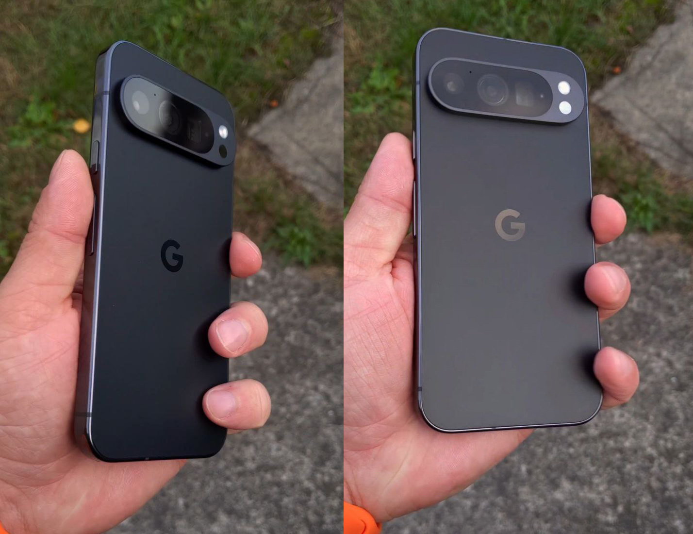 Pixel 9 Pro Black in mans hands