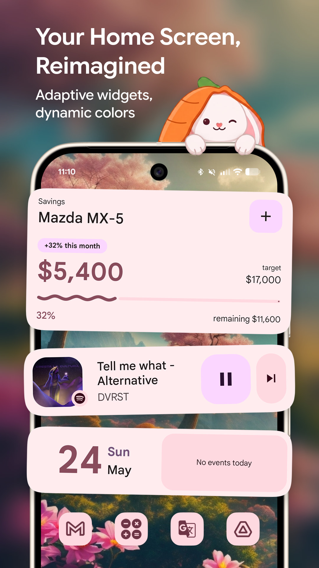 n0widgets для Android у стилі Material 3 Expressive